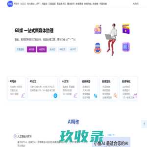 68媒-伪原创-文案改写-小鱼AI-二十码-二维码短码-68新媒体-96新媒体