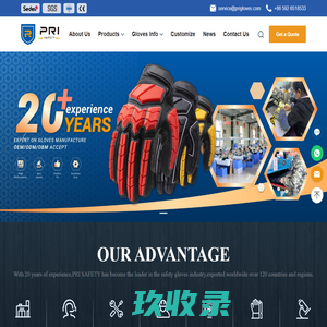 PRISAFETY-Export on gloves manufacture for more than 20 years.