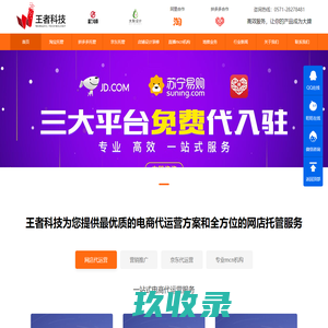 杭州王者科技有限公司|电商代运营|网店托管|平面设计|网站建设