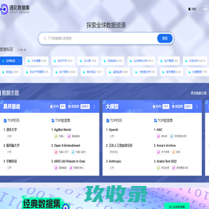 遇见数据集-让每个数据集都被发现，让每一次遇见都有价值。