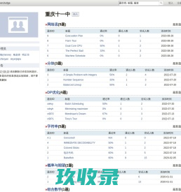 OpenJudge - 重庆十一中 - 首页